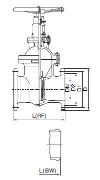 DIN F5F15 Non- Rising stem cast stem gate valve